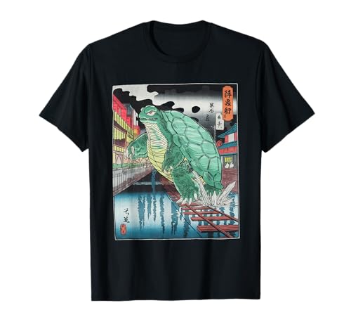 Japanische Kaiju Tshirt Monster Art Men Jungen Kinder T-Shirt von Japanisch Shirt Ukiyo-e Art Kaiju Monster