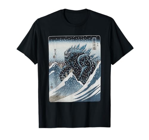 Japanische Kaiju Tshirt Monster Art Men Jungen Kinder T-Shirt von Japanisch Shirt Ukiyo-e Art Kaiju Monster