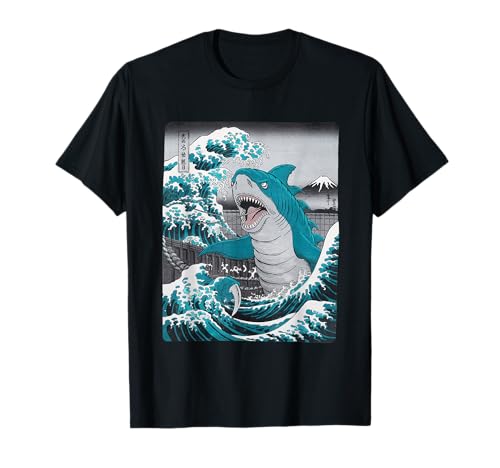 Japanische Kaiju Tshirt Monster Art Men Jungen Kinder T-Shirt von Japanisch Shirt Ukiyo-e Art Kaiju Monster