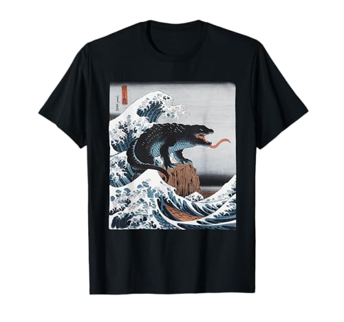 Japanische Kaiju Tshirt Monster Art Men Jungen Kinder T-Shirt von Japanisch Shirt Ukiyo-e Art Kaiju Monster