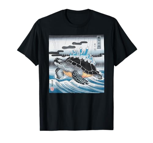 Japanische Kaiju Tshirt Monster Art Men Jungen Kinder T-Shirt von Japanisch Shirt Ukiyo-e Art Kaiju Monster