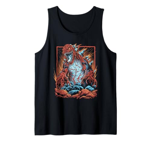 Japanische Kaiju Tshirt Monster Art Men Jungen Kinder Tank Top von Japanisch Shirt Ukiyo-e Art Kaiju Monster