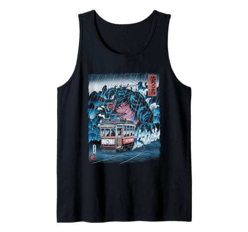 Japanische Kaiju Tshirt Monster Art Men Jungen Kinder Tank Top von Japanisch Shirt Ukiyo-e Art Kaiju Monster