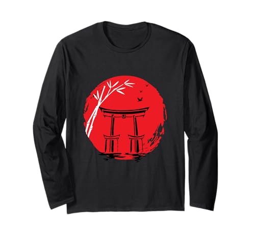Japanische Sun Men Langarmshirt von Japanische Sonne