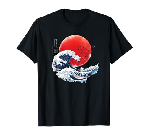 The Great Wave Japanische Große Welle Männer Frauen Kanagawa T-Shirt von Japanische & Japan Flagge Co.