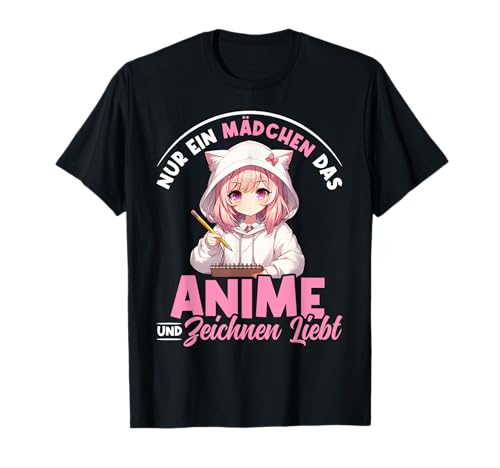 Nur ein Mädchen das Anime und Skizzieren liebt Merchandise T-Shirt von Japanisches Anime Skizzieren Fan Teenager