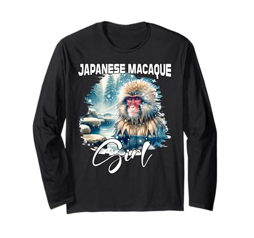 Japanese Macaque Mädchen Japanmakak Langarmshirt von Japanmakak Designs Damen