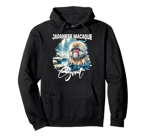 Japanese Macaque Mädchen Japanmakak Pullover Hoodie Japanese Macaque Mädchen Japanmakak Pullover Hoodie von Japanmakak Designs Damen