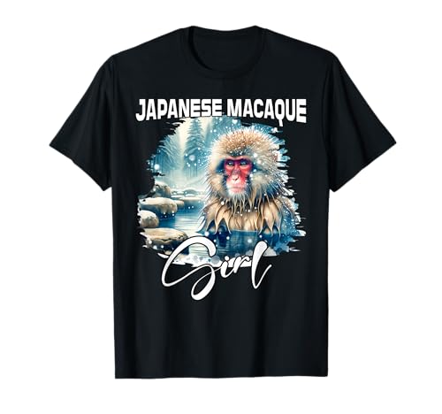 Japanese Macaque Mädchen Japanmakak T-Shirt Japanese Macaque Mädchen Japanmakak T-Shirt von Japanmakak Designs Damen