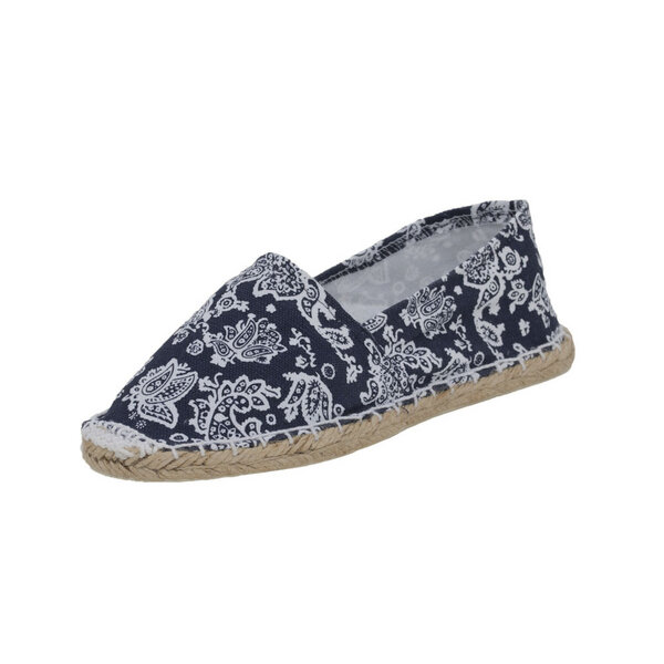 Japanwelt Espadrilles Paisley Muster Espadrilles Classic Canvas Damen und Herren Blau Weiß von Japanwelt Espadrilles