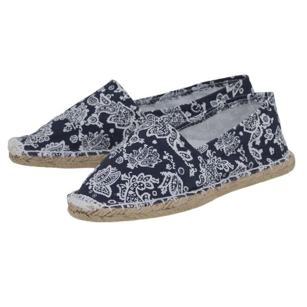 Japanwelt Espadrilles Paisley Muster Espadrilles Classic Canvas Damen und Herren Blau Weiß von Japanwelt Espadrilles