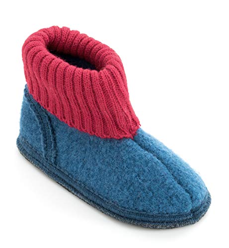 Hohe Kinder Hausschuhe - weich und bequem - Winter Filzpantoffeln aus Schafswolle - Warme Pantoffeln Größe 22-35 EU von Japanwelt