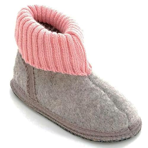 Hohe Kinder Hausschuhe - weich und bequem - Winter Filzpantoffeln aus Schafswolle - Warme Pantoffeln Größe 22-35 EU von Japanwelt