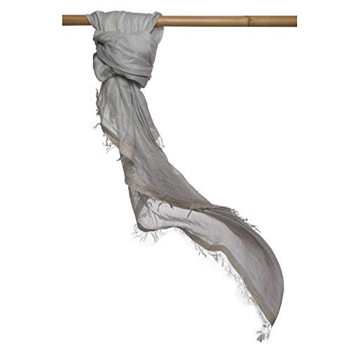 Japanwelt Cottonschal Modal 55% Baumwolle / 45% Modal 135 x 135 cm Warmgrau von Japanwelt