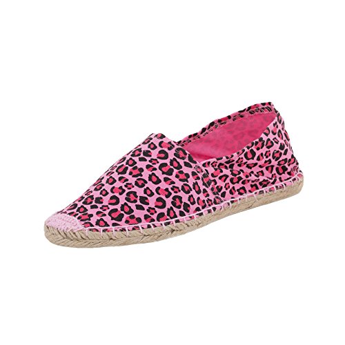 Japanwelt Damen Espadrilles Canvas Leoparden Muster Sommer Leo Slipper Viele Farben Größe 40 von Japanwelt