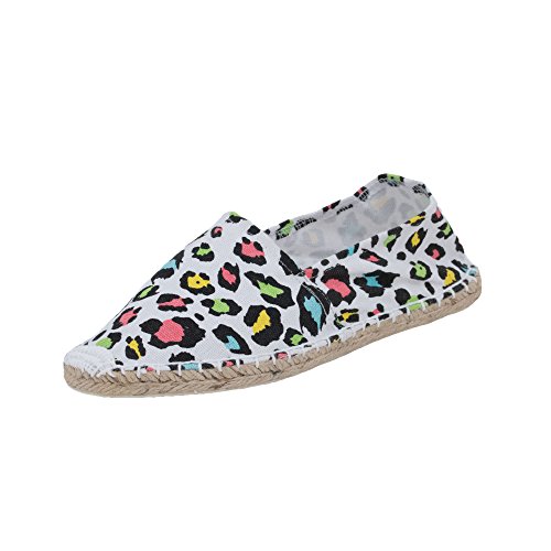 Japanwelt Damen Espadrilles Canvas Leoparden Muster Sommer Leo Slipper Viele Farben Größe 37 von Japanwelt