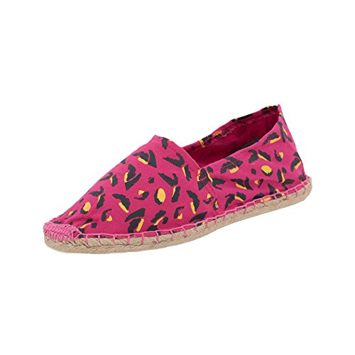 Japanwelt Damen Espadrilles Canvas Leoparden Muster Sommer Leo Slipper Viele Farben Größe 38 von Japanwelt