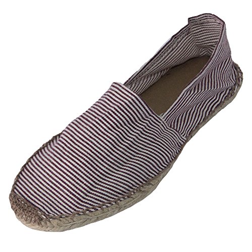 Japanwelt Espadrilles Classic Stripes Canvas Damen und Herren Sommerlatschen Streifen Muster viele Farben, Stripes Braun, 38 EU von Japanwelt