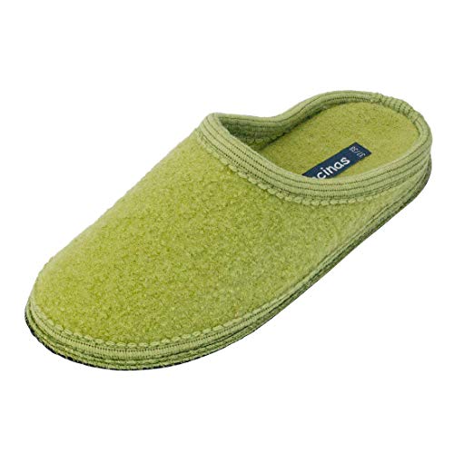 Japanwelt Filz-Hausschuhe Herren Apfel-Grün - warme Slipper Pantoffeln 100% Schafswolle Wollwalk Filzsohle 41/42 von Japanwelt