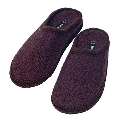 Japanwelt Filz-Hausschuhe Herren Kakao-Braun - warme Slipper Pantoffeln 100% Schafswolle Wollwalk Filzsohle 41/42 von Japanwelt