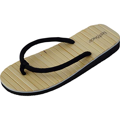 Japanwelt Les Tongs Zimtlatschen Bamboo-U Schwarz - vegane Zimtsandalen aus Vietnam - Wellness Zimtsohle aus Luffa Größe 35-36 EU von Japanwelt