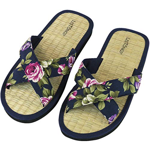 Japanwelt Les Tongs Zimtlatschen Flower Cross - gesunde Zimtsandalen mit Zimtsohlen aus Vietnam - Unisex Größe 39/40 EU von Japanwelt