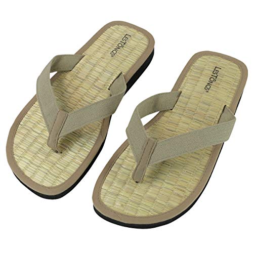 Japanwelt Les Tongs Zimtlatschen Y-Basic Beige - gesunde Zimtsandalen mit Zimtsohlen aus Vietnam - Unisex Größe 37/38 EU von Japanwelt