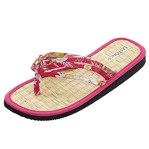 Japanwelt Zimtlatschen LesTongs Pink - offene Zimtsandalen mit Zehensteg für Damen - leichte & gesunde Zimtsohle, Zehentrenner mit Zimt, Zehensandale 37/38 von Japanwelt