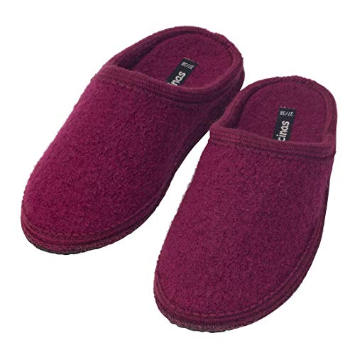 bacinas warme Filz Hausschuhe Damen Purpur - Flache Filzpantoffeln Schafswolle Slipper 35/36 bacinas warme Filz Hausschuhe Damen Purpur - Flache Filzpantoffeln Schafswolle Slipper 35/36 von Japanwelt