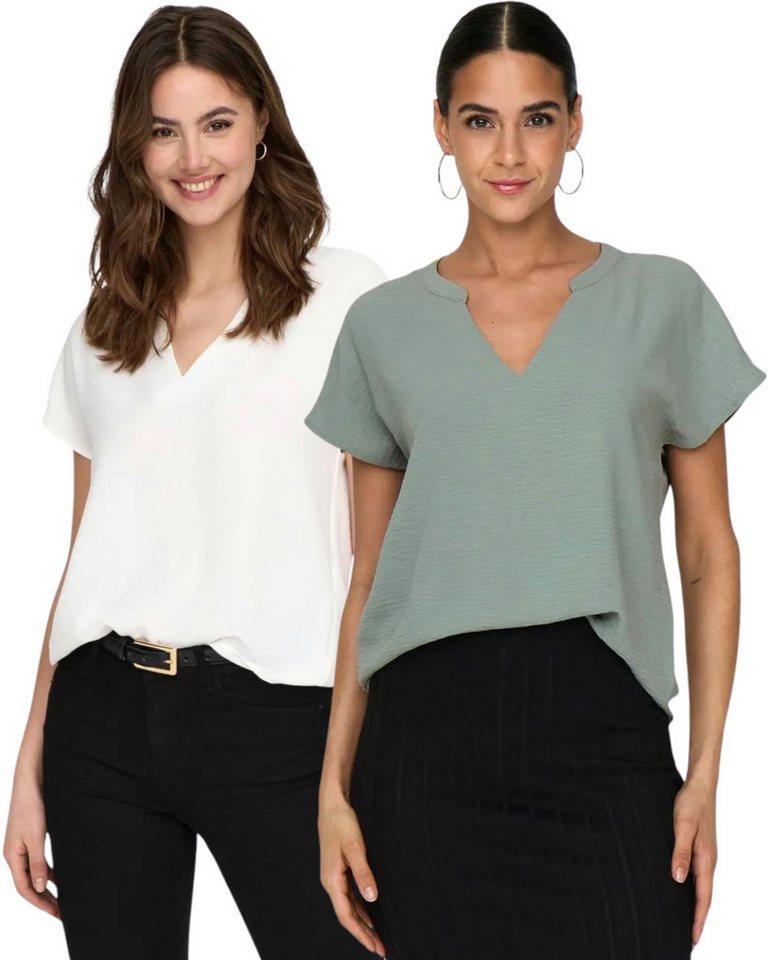 Jaquelin de Young Blusenshirt (2er-Pack) JDY Basic Shirt im Doppelpack von Jaquelin de Young