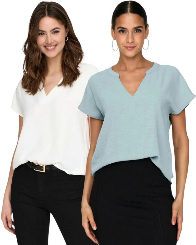 Jaquelin de Young Blusenshirt (2er-Pack) JDY Basic Shirt im Doppelpack von Jaquelin de Young