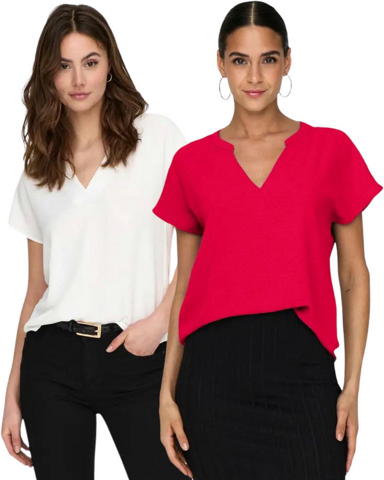 Jaquelin de Young Blusenshirt (2er-Pack) JDY Basic Shirt im Doppelpack von Jaquelin de Young