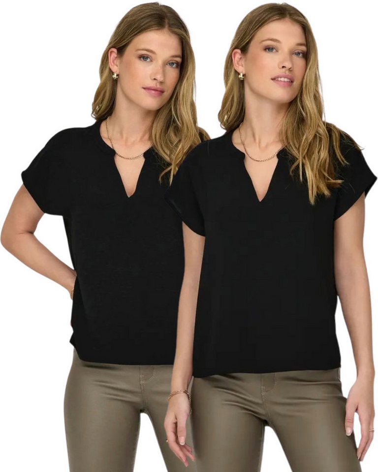 Jaquelin de Young Blusenshirt (2er-Pack) JDY Basic Shirt im Doppelpack Jaquelin de Young Blusenshirt (2er-Pack) JDY Basic Shirt im Doppelpack von Jaquelin de Young