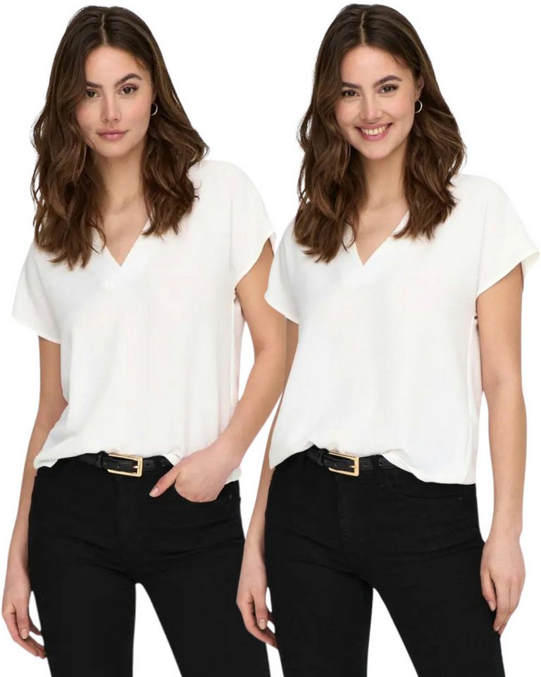 Jaquelin de Young Blusenshirt (2er-Pack) JDY Basic Shirt im Doppelpack Jaquelin de Young Blusenshirt (2er-Pack) JDY Basic Shirt im Doppelpack von Jaquelin de Young