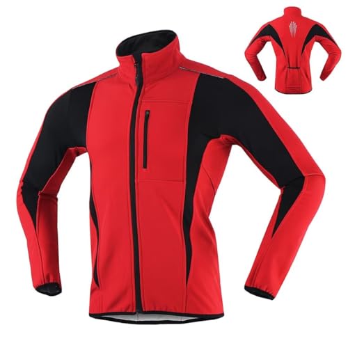 Fahrradjacke Damen Winter Thermo Winddicht Winterjacke Softshelljacke Damen Herren Atmungsaktiv Warm Laufjacke Damen Herren Reflektierende Sport Jacket Fleecejacke Lang Fahrrad Thermojacke von Jarade