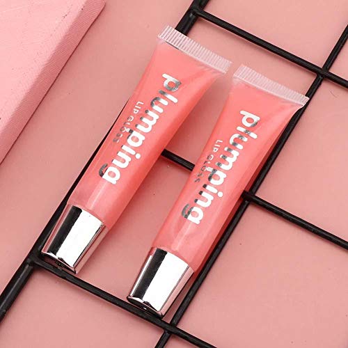 Deep Moisturizing Lip Plumping Serum Glitter Lipgloss 2-teiliges Make-up Lipgloss Frauen Lippenpflege Fuller Lips For(#2) von Jarchii