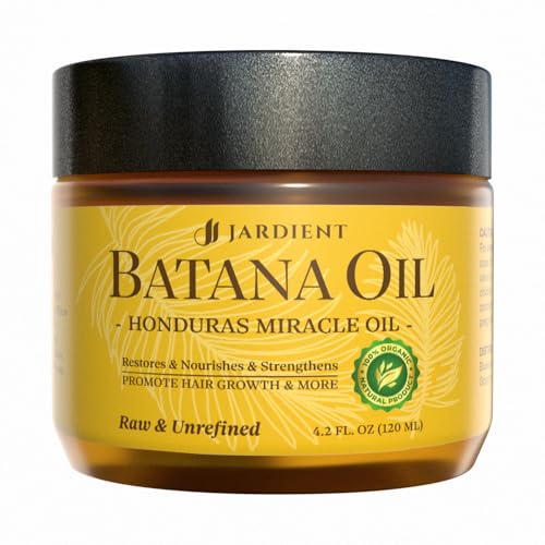 Rohes Batanenöl für Haarwuchs: 100 % reines und natürliches Honduras-Bio-Batanenöl von Dr. Sebi fördert dickeres und stärkeres Haar für Männer und Frauen (4,2 oz) von Jardient
