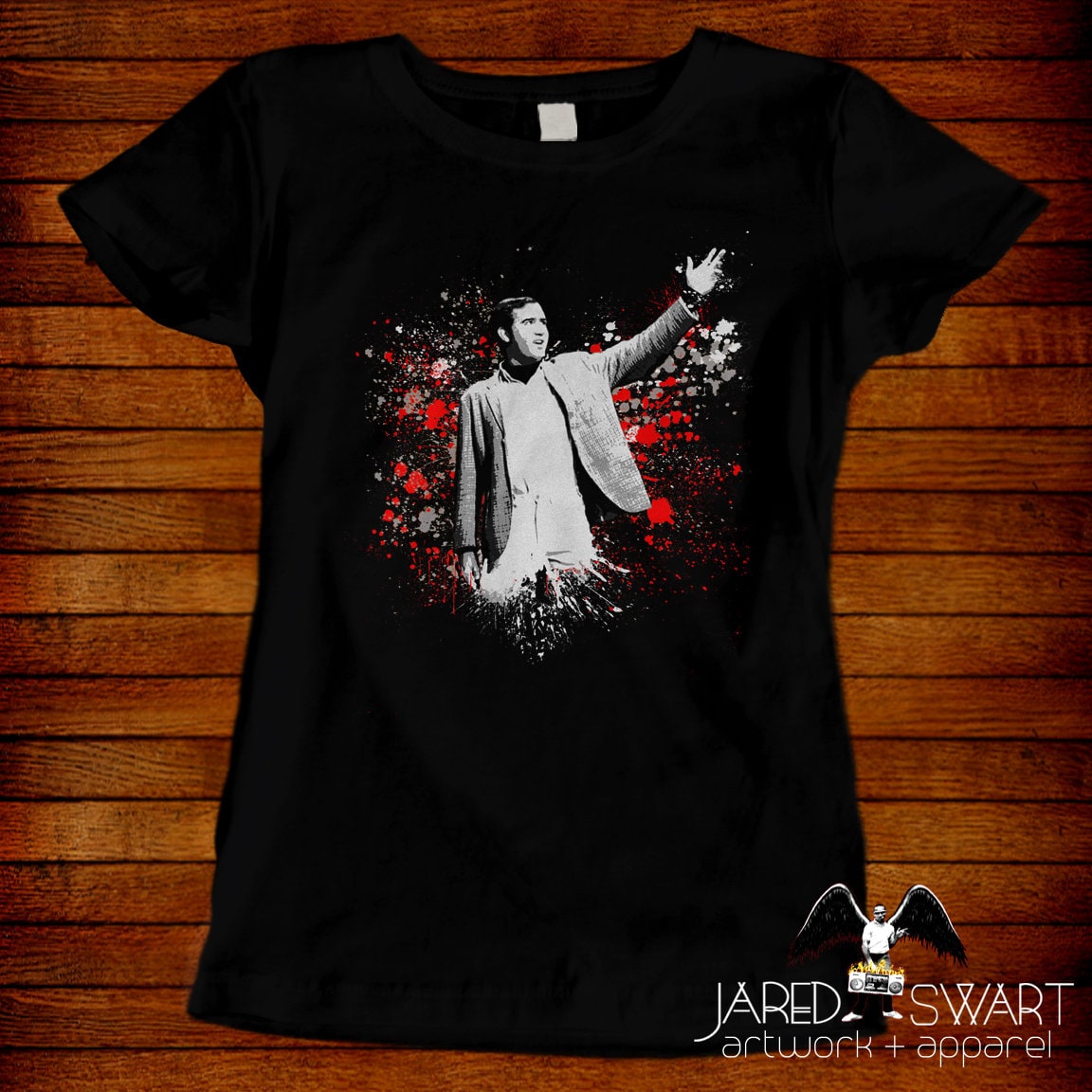 Andy Kaufman T-Shirt Im Fine Art Stil Von Jared Swart. Größen S M L Xl 2Xl 3Xl 4Xl 5Xl Und Damengrößen von JaredSwartArtwork