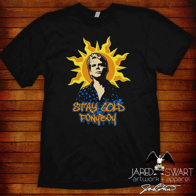 Bleib Gold Ponyboy T-Shirt Jared Swart Außenseiter Pop Art von JaredSwartArtwork