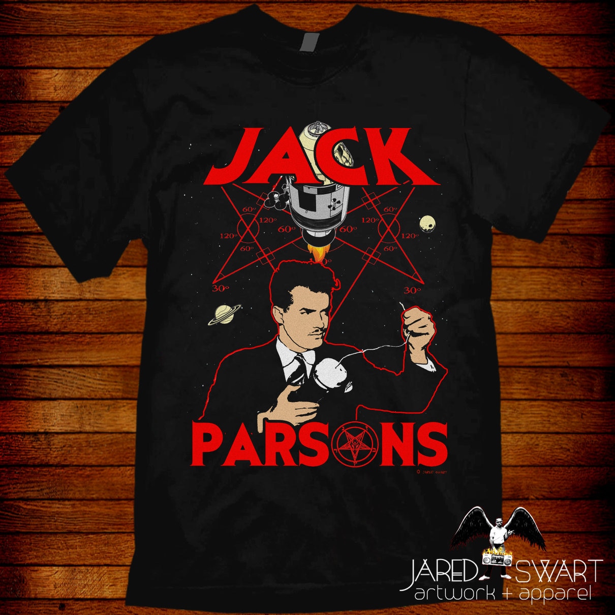 Jack Parsons T-Shirt Mit Jared Swart Motiv von JaredSwartArtwork