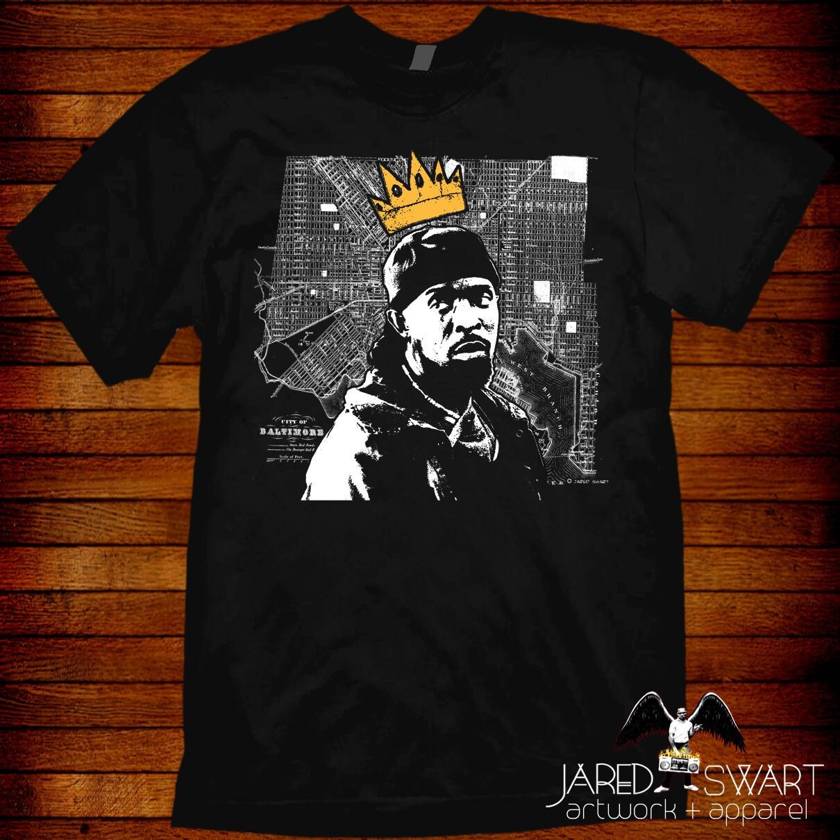 König Omar Von Baltimore Designer T-Shirt Grafik Jared Swart Pop-Art-Serie 1 Größen S M L Xl 2Xl 3Xl 4Xl 5Xl Und Damengrößen von JaredSwartArtwork