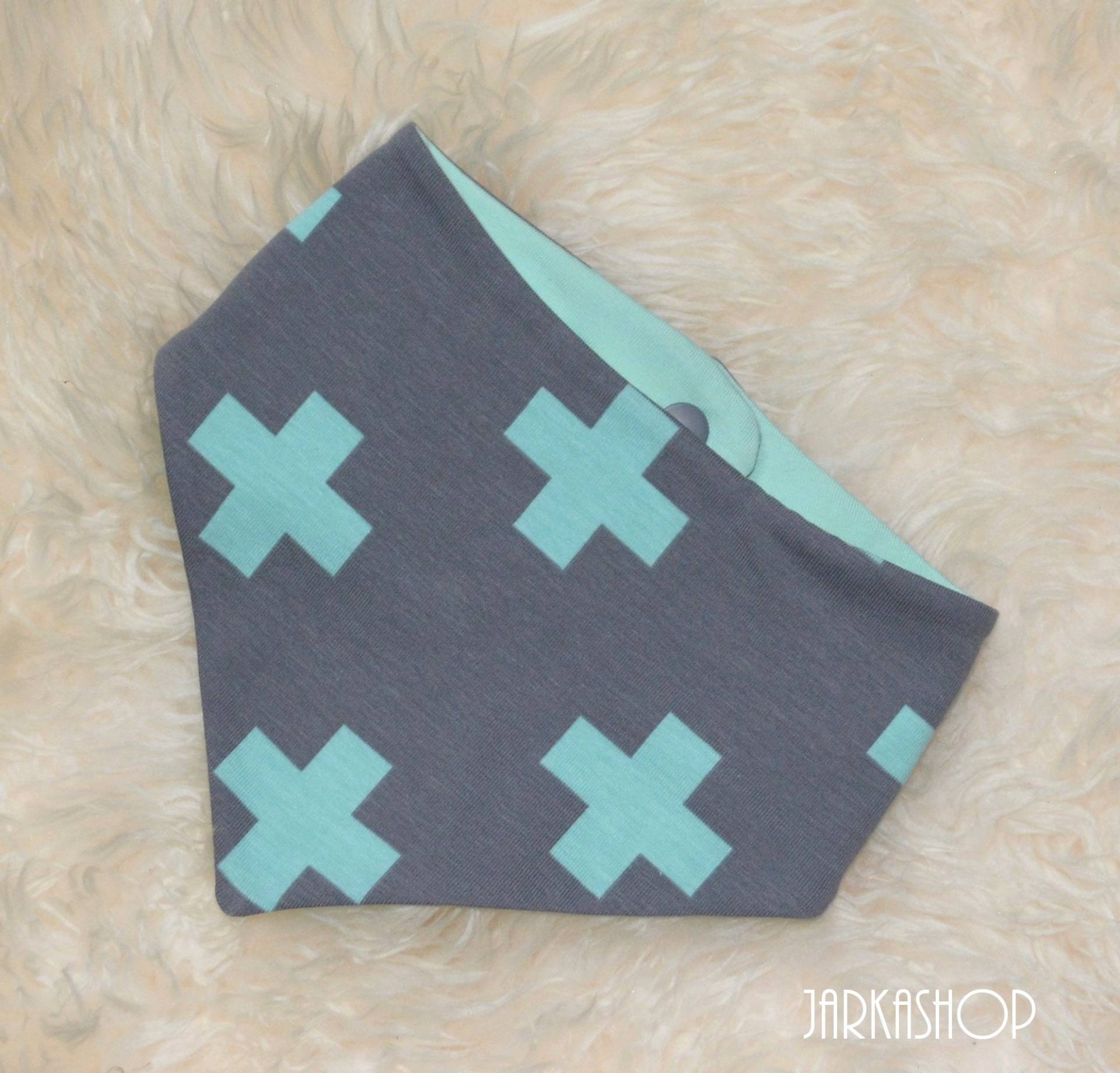 Baby Wende-Halstuch "Plus Grau-Mint" Jung, Mädchen, Dreiecktuch, Lätzchen, Spucktuch, Sabberlätzchen, Sabbertuch Baby Wende-Halstuch "Plus Grau-Mint" Jung, Mädchen, Dreiecktuch, Lätzchen, Spucktuch, Sabberlätzchen, Sabbertuch von Jarkashop