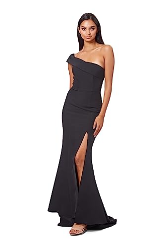 Jarlo London Damen Sheridan Maxikleid mit Einer Schulter Kleid, Schwarz, 36 von Jarlo London