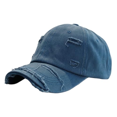 Jarseila Vintage Basecap Herren Baseballmütze Distressed Baseball Kappe Damen Retro Baumwolle Baseballkappe Verstellbar Outdoor 2025 Blau von Jarseila