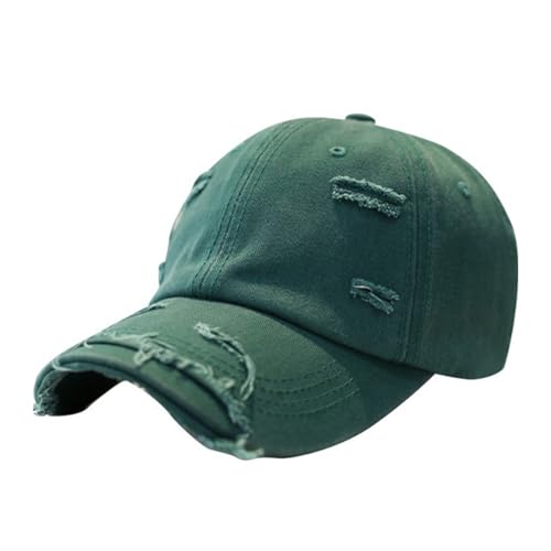 Jarseila Vintage Basecap Herren Baseballmütze Distressed Baseball Kappe Damen Retro Baumwolle Baseballkappe Verstellbar Outdoor 2025 Grün von Jarseila