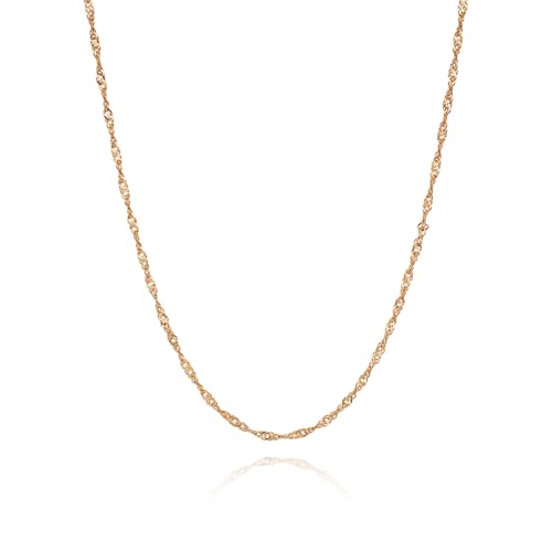 JaruJaru 18K Gold ChainNecklace for Women,Tiny Freshwater Pearls and Gold Bar, Dainty Simple Jewelry, Adjustable Length, Perfect for Minimalist Style von JaruJaru