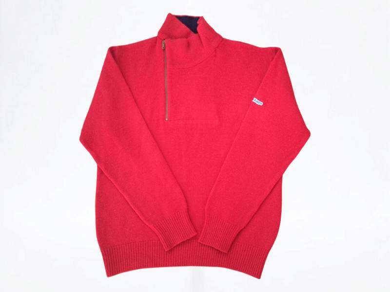 Robe Di Kappa Roter Acryl-Wollpullover Retro-80Er-Jahre-Vintage-Design Größe L Passt M von Jas80vintage