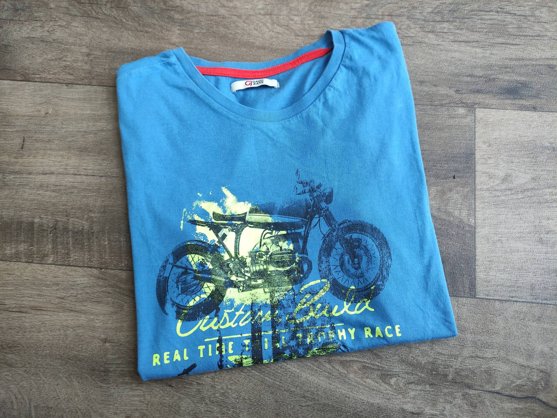 Vintage 90Er Jahre T-Shirt Gaudì Jeans Motorrad Biker Größe S von Jas80vintage