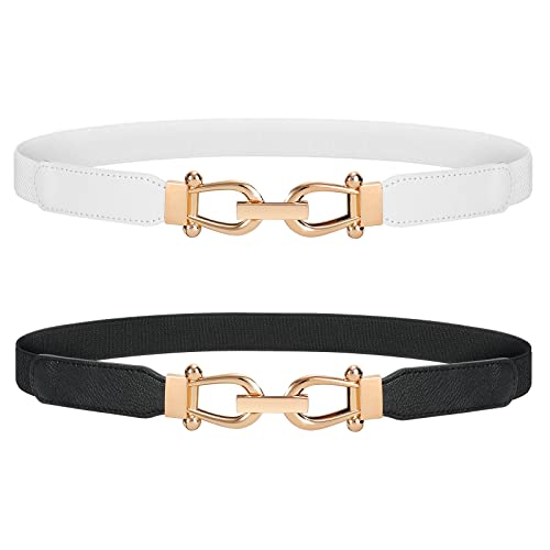 JasGood 2 Stück Gürtel für Kleid Gürtel Damen Stilvoll Gürtel mit Einfacher Stil Einzigartig Design Damengürtel Elegant und Modisch für Kurzer & Langer Rock Kleid von JasGood