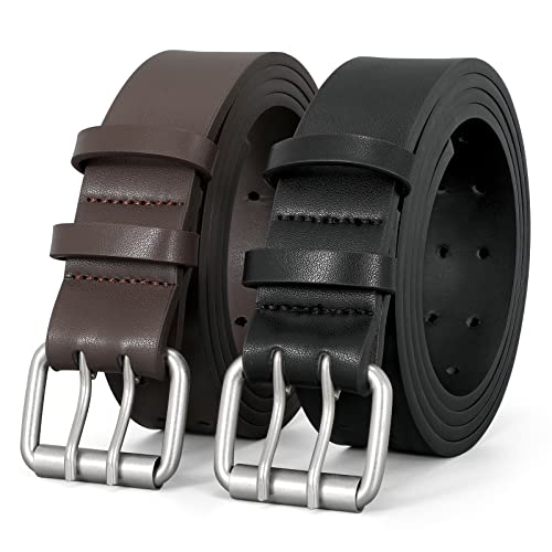 JasGood 2 StückHerren Doppel Prong Ledergürtel Casual Work Heavy Duty Gürtel Doppel Ösen Gürtel für Jeans JasGood 2 StückHerren Doppel Prong Ledergürtel Casual Work Heavy Duty Gürtel Doppel Ösen Gürtel für Jeans von JasGood